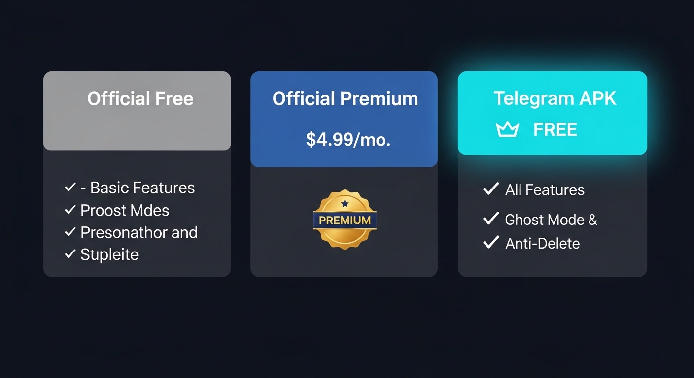 Official Telegram vs Telegram Premium APK Comparison